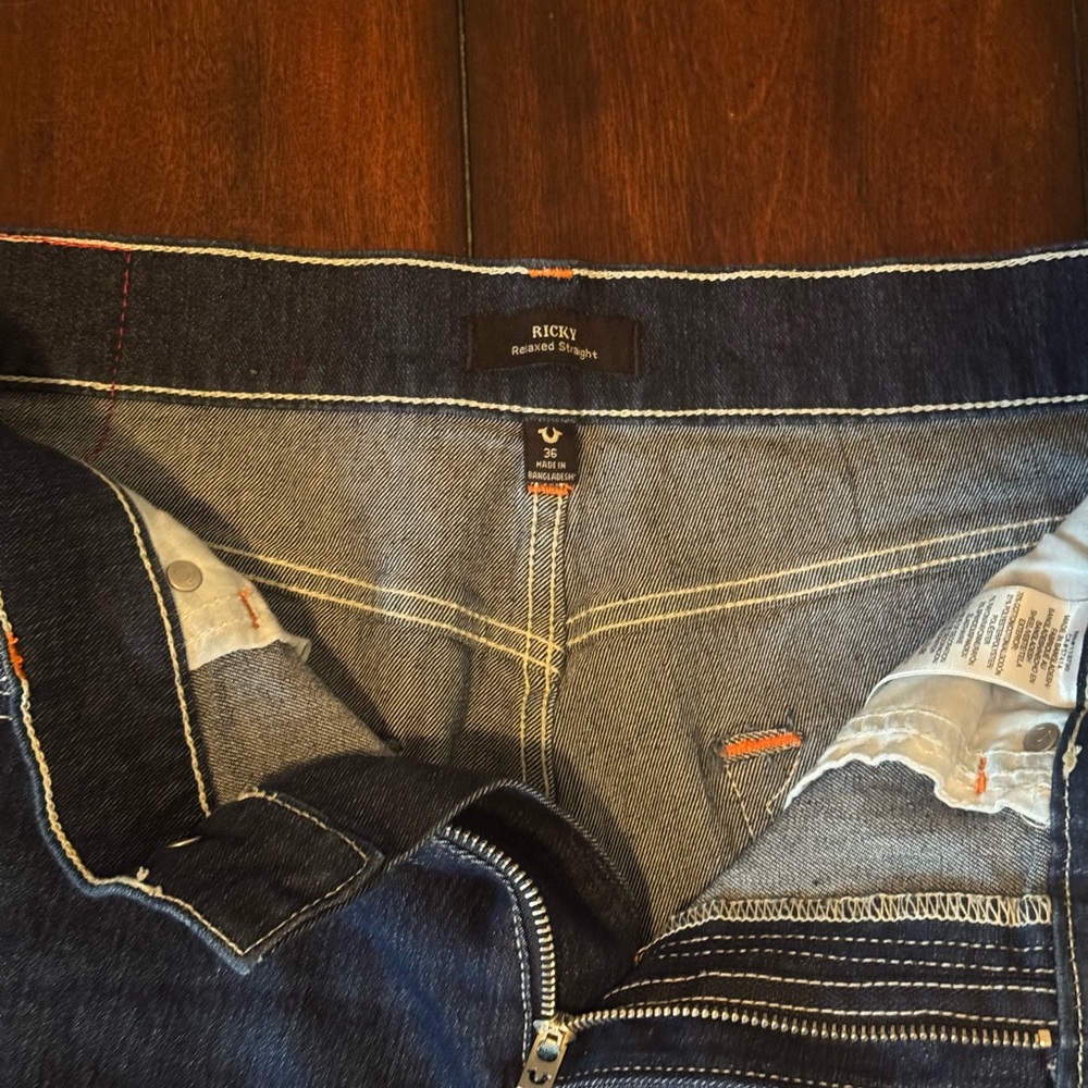 True Religion Men's Dark Blue Jean Shorts 36 - Picture 7 of 10